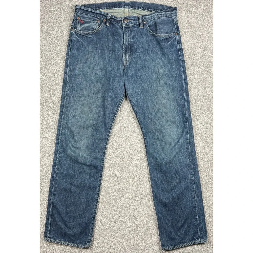 Polo Ralph Lauren Classic Fit Jeans Men's 36x32 Blue 100% Cotton Denim